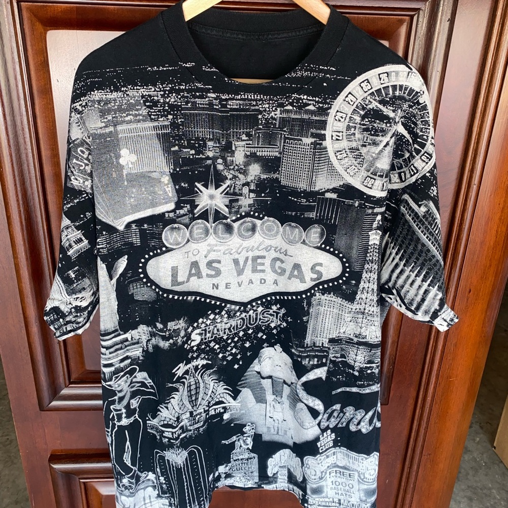 Las Vegas All Over Print Graphic Tee Shirt